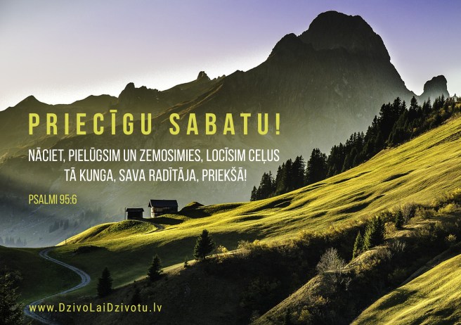 Bībeles panti, Priecīgu sabatu, sabats