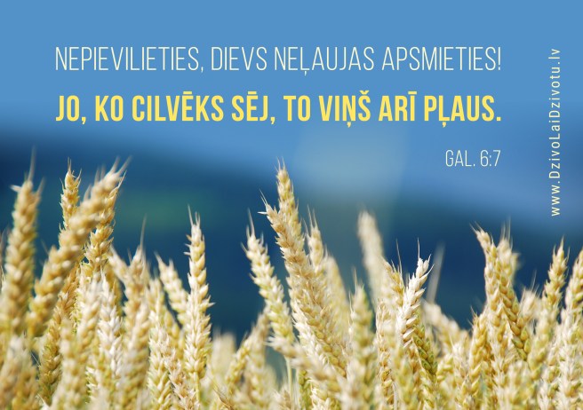 Bībeles panti, ko sēsi to pļausi, vēstule galatiešiem