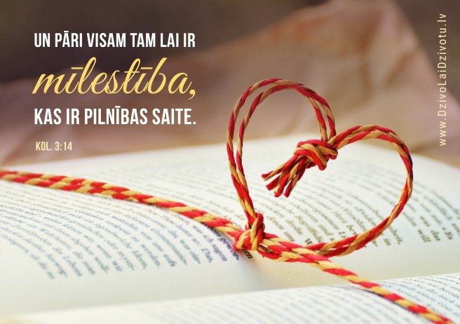 Bībeles panti, mīlestības saite, Dieva mīlestība