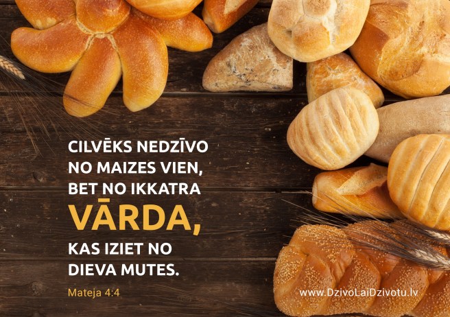 Bībele, BĪbeles panti, maize, cilvēks nedzīvo no maizes vien